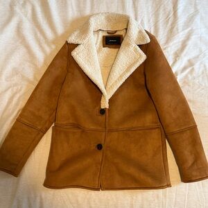 Stradivarius Brown Shearling Jacket